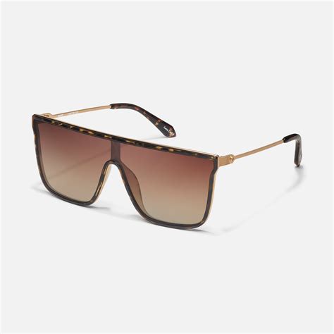 quay women's nightfall flat top shield sunglasses|quay flat top sunglasses.